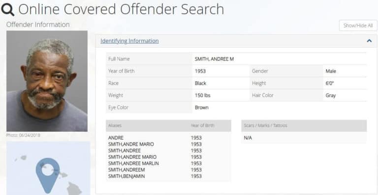 Hawaii Sex Offender Search 4