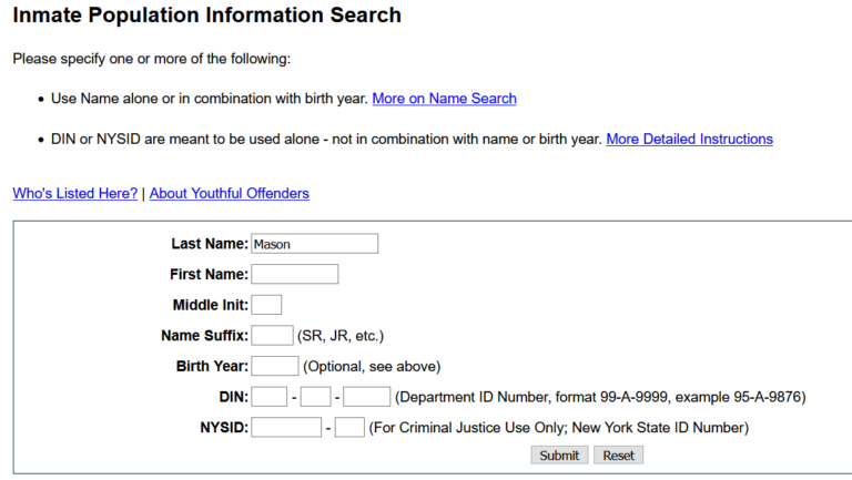 New York DOC Inmate Search 2