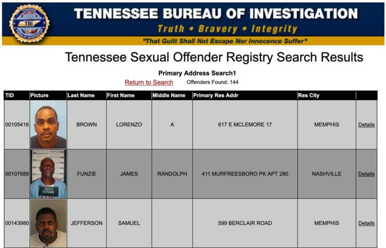 Tennessee Sex Offender Search 2