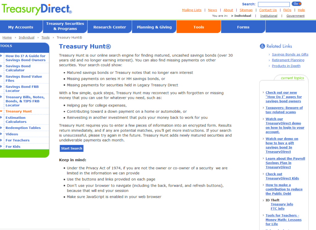 Other Database - Treasury Direct