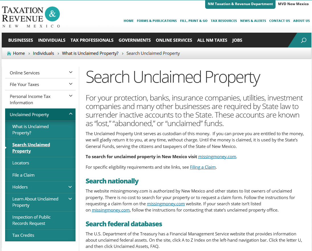 Unclaimed Money In New Mexico The Ultimate Guide 2024 Public