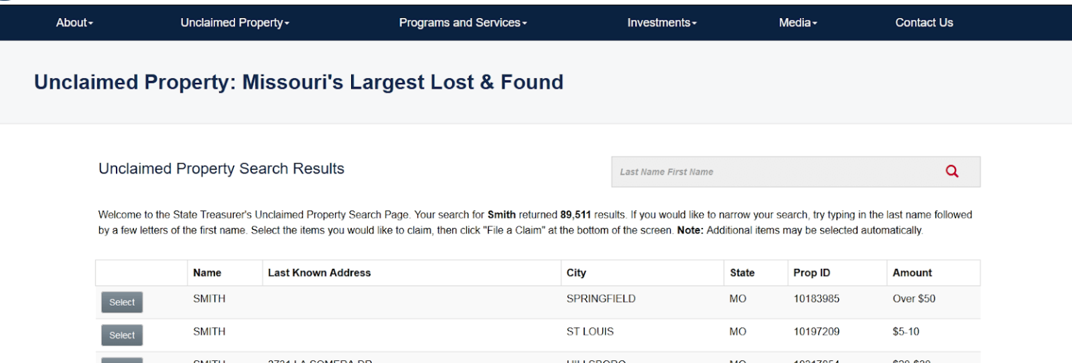 Unclaimed Money In Missouri The Ultimate Guide 2024 Public Records Search