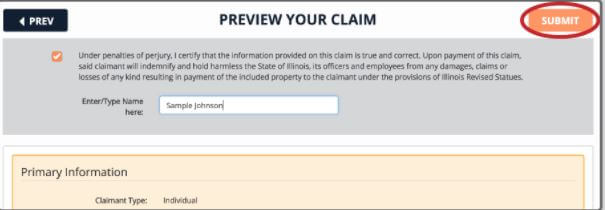 How to Claim Property in Illinois Step 2