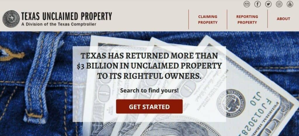 How to Find Unclaimed Money in Texas Step 1