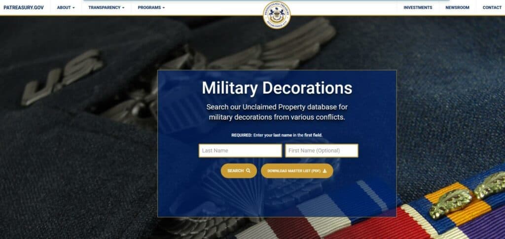 What Does the State Do with Unclaimed Military Medals