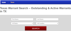 texas outstanding warrant search