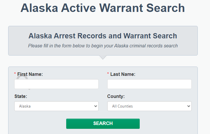 How to conduct a warrant search in Alaska