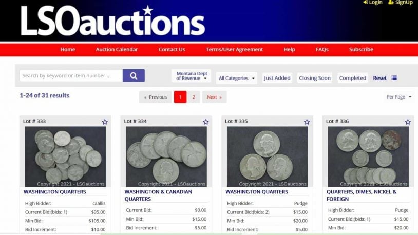 Montana Unclaimed Property Auctions
